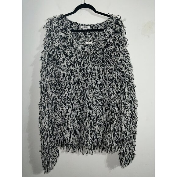 Glamorous|Urban Outfitters Shaggy Fringe Pullover Sweater Loopy Knit  M/L - Picture 2 of 10